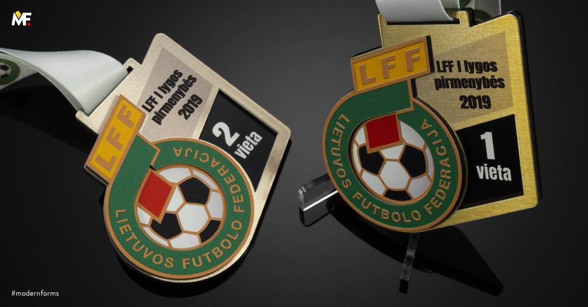 Medaillen Sport Fußball Benutzerdefiniert Edelstahl Einseitig Gold Premium 