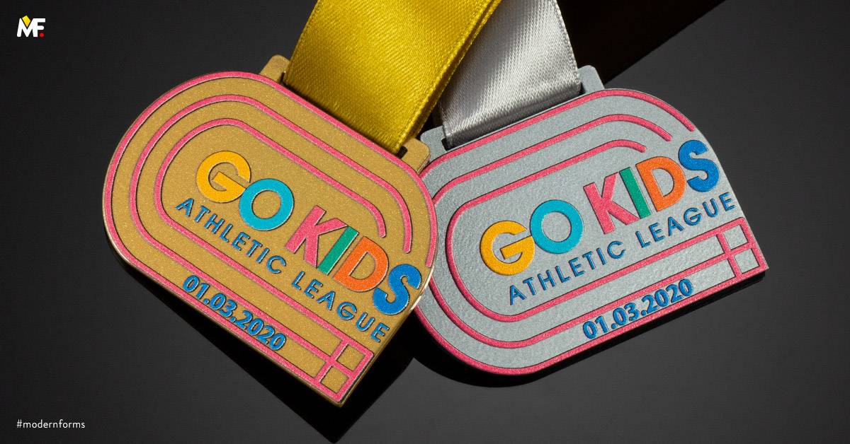 Medaillen Gelegentlich Für Kinder Benutzerdefiniert Einseitig Gold Premium Silber Stahl 