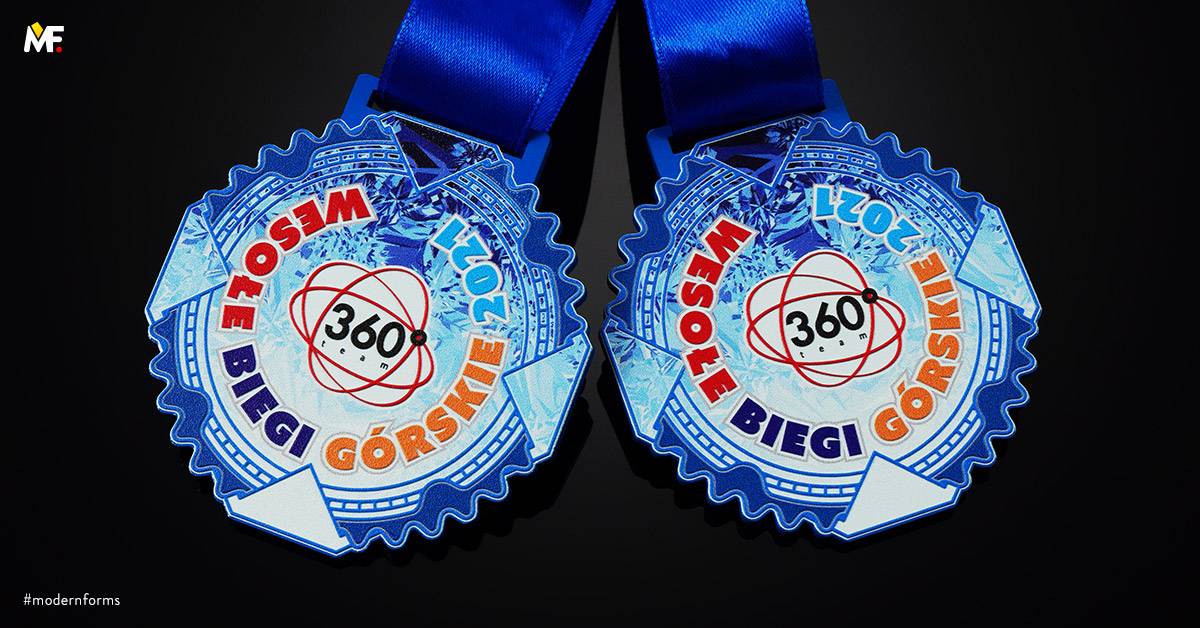 Medaillen Sport Laufsport Benutzerdefiniert Blau Einseitig Premium Stahl 