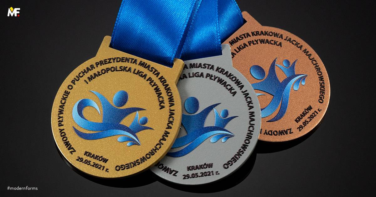 Medaillen Sport Schwimmen Braun Einseitig Gold Silber Stahl Standard Standard 