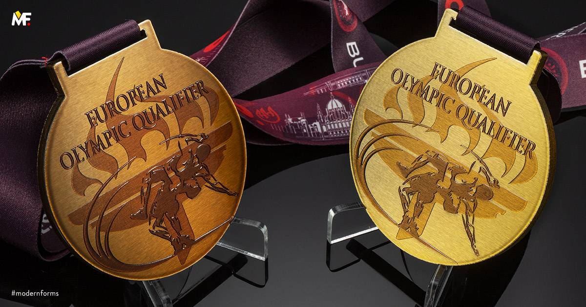 Medaillen Sport Kampfkunst Benutzerdefiniert Braun Edelstahl Einseitig Gold Premium 