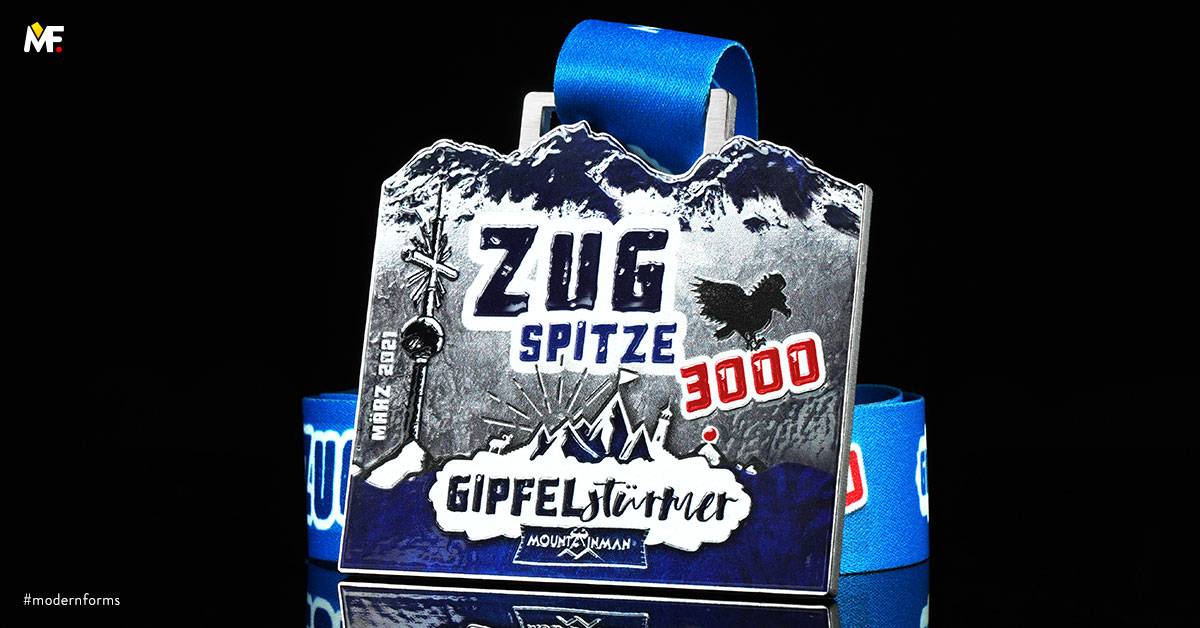 Medaillen Sport Laufsport Benutzerdefiniert Edelstahl Einseitig Premium Silber 