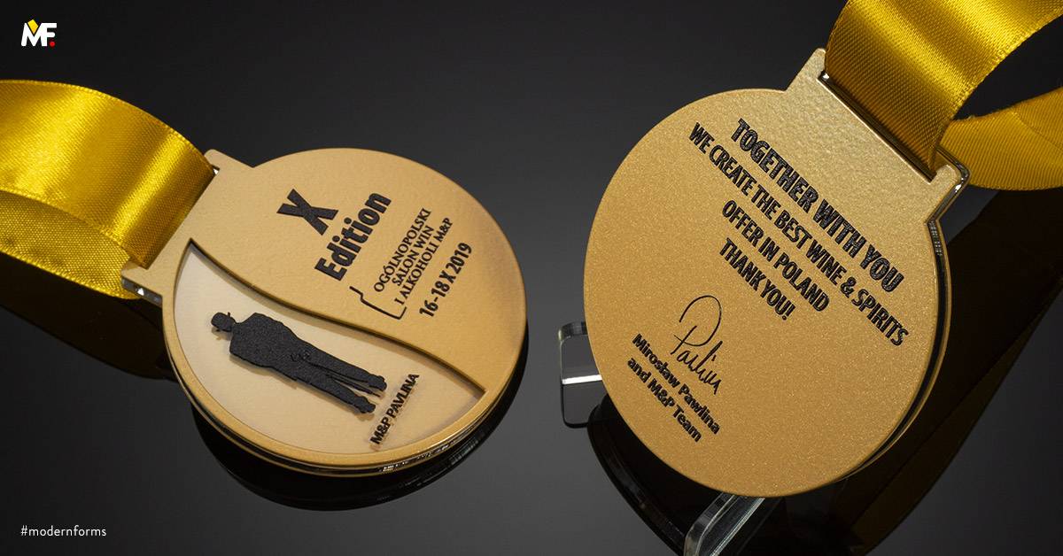 Medaillen Gelegentlich Jubiläen, Jahrestage Durchbrochen Exclusive Gold Multilateral Plexiglas Stahl 
