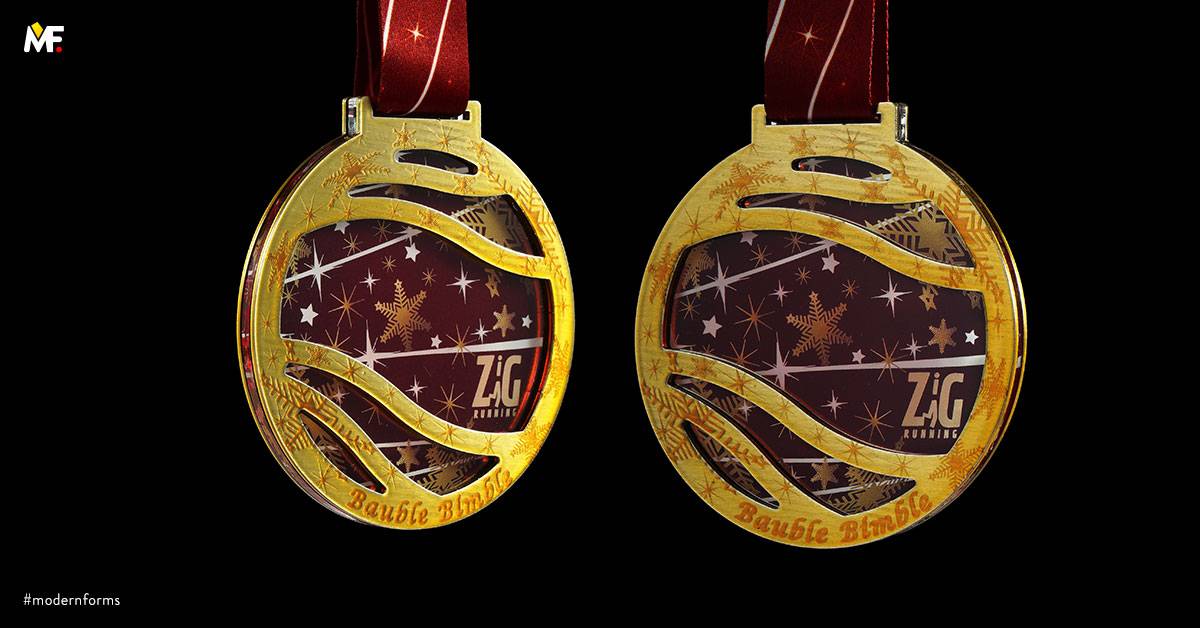 Medaillen Gelegentlich Weihnachten Benutzerdefiniert Edelstahl Einseitig Exclusive Gold Plexiglas 