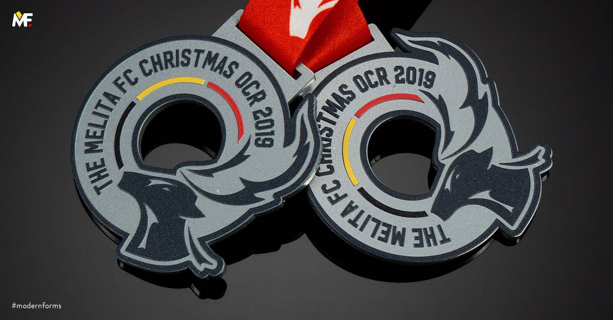 Medaillen Sport Laufsport Durchbrochen Einseitig Premium Silber Stahl 