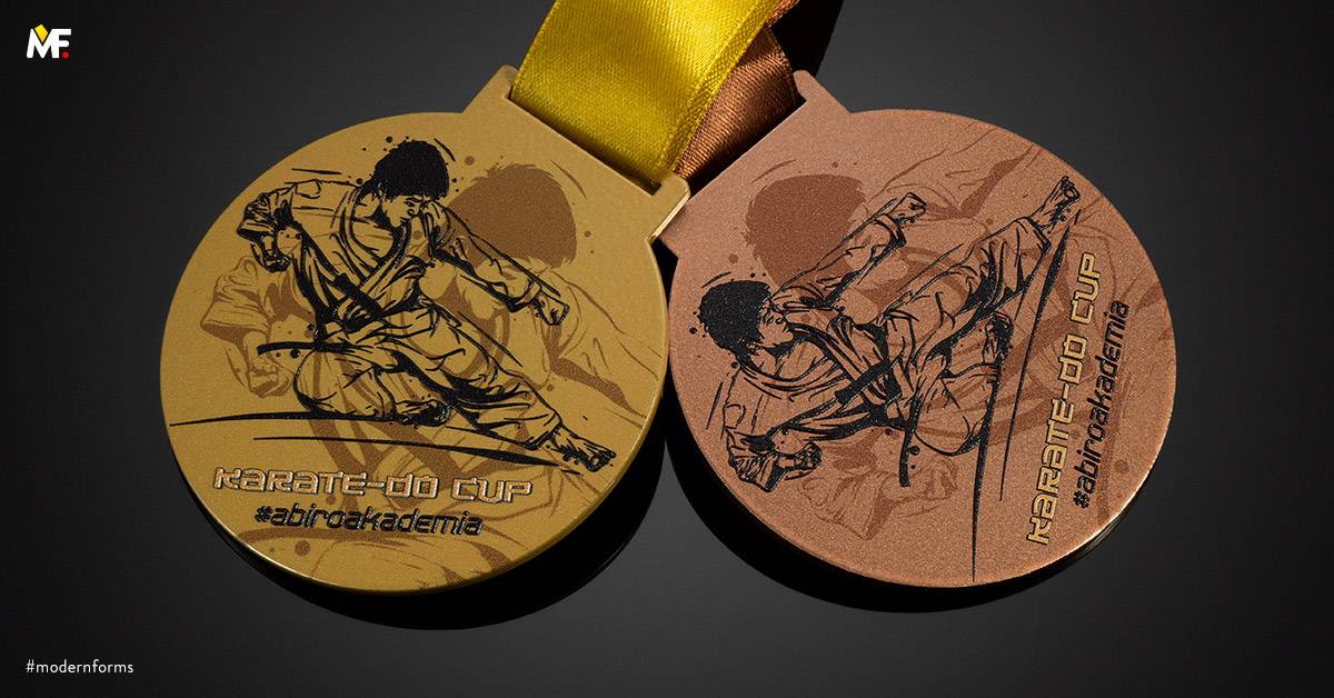 Medaillen Sport Kampfkunst Braun Einseitig Gold Stahl Standard Standard 
