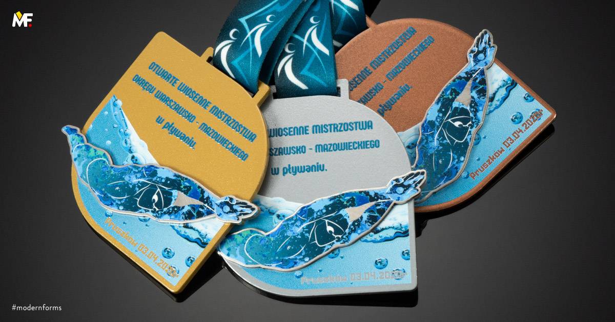 Medaillen Sport Schwimmen Benutzerdefiniert Braun Edelstahl Einseitig Gold Premium Silber Stahl 