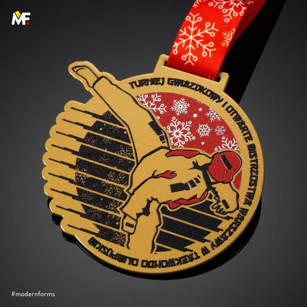 Medale Sportowe Sporty walki Brązowy Jednostronny Niestandardowy Premium Srebrny Stal Złoty 
