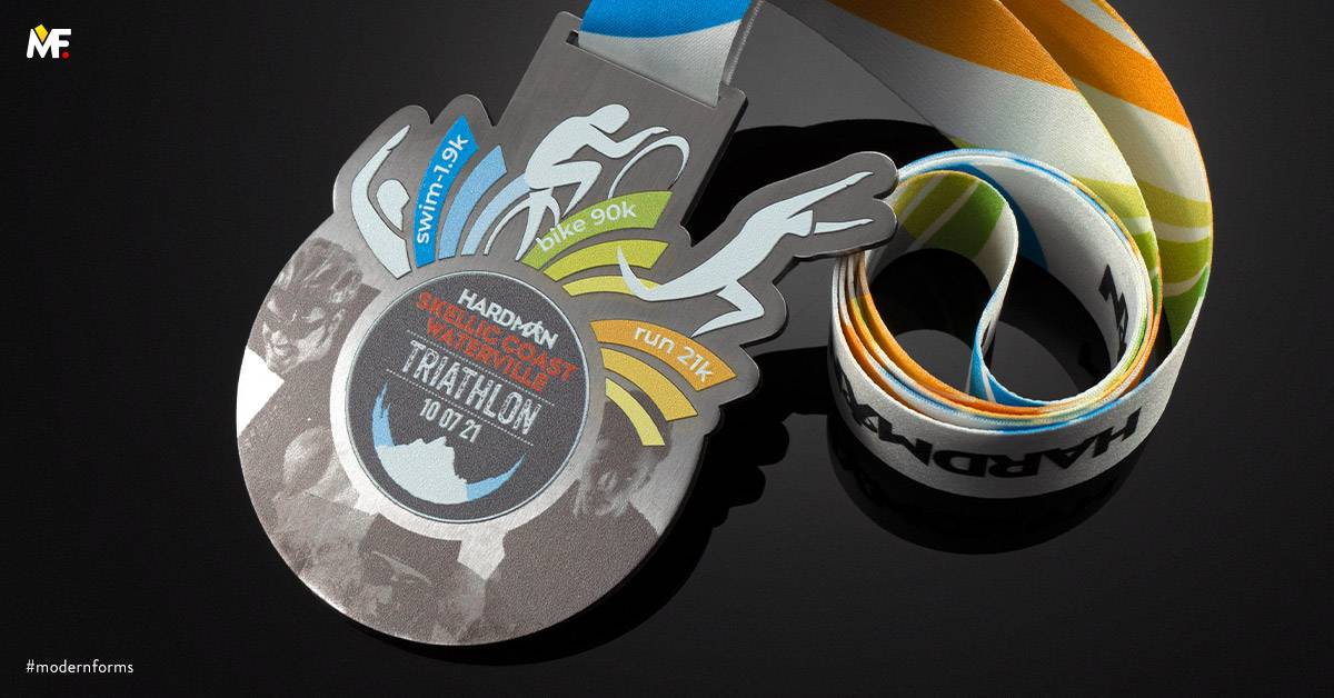 Medaillen Sport Triathlon Benutzerdefiniert Edelstahl Einseitig Exclusive Silber 