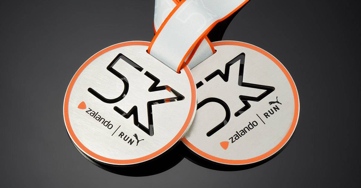 Medaillen Sport Laufsport Durchbrochen Edelstahl Einseitig Premium Silber 