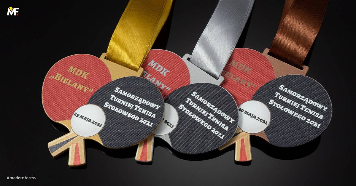 Medaillen Sport Tischtennis Benutzerdefiniert Braun Einseitig Gold Premium Silber Stahl 