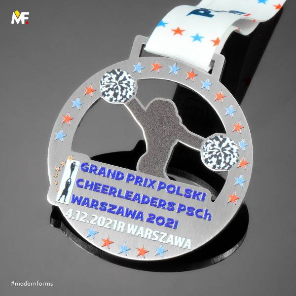 Medale Sportowe Inne sportowe Ażurowany Jednostronny Premium Srebrny Stal nierdzewna 