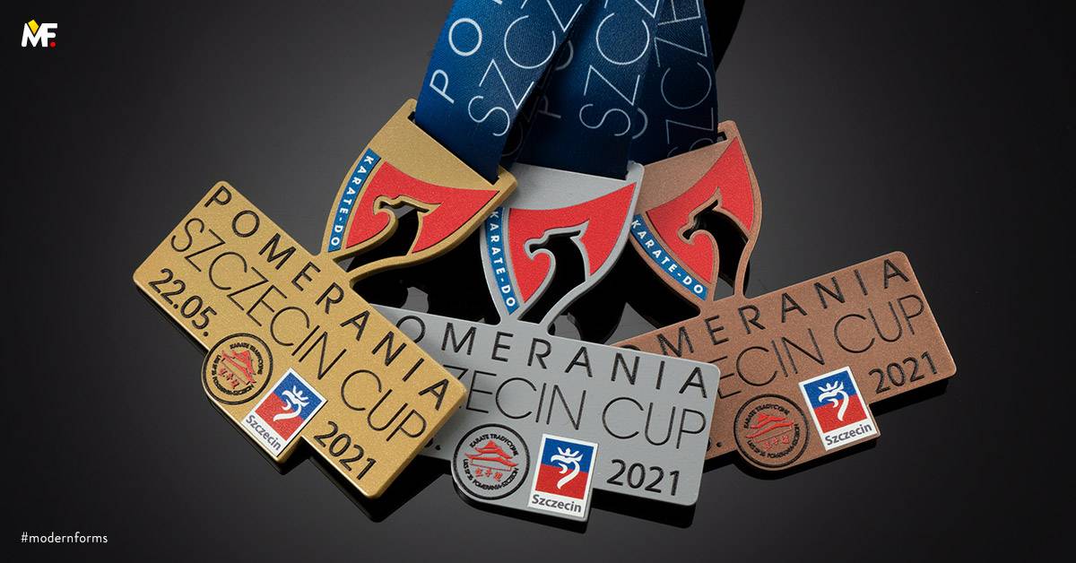 Medaillen Sport Kampfkunst Benutzerdefiniert Braun Einseitig Gold Premium Silber Stahl 