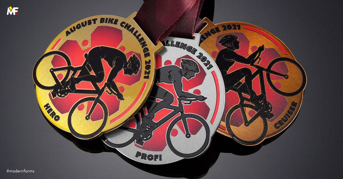 Medaillen Sport Radsport Benutzerdefiniert Braun Edelstahl Einseitig Gold Premium Silber 