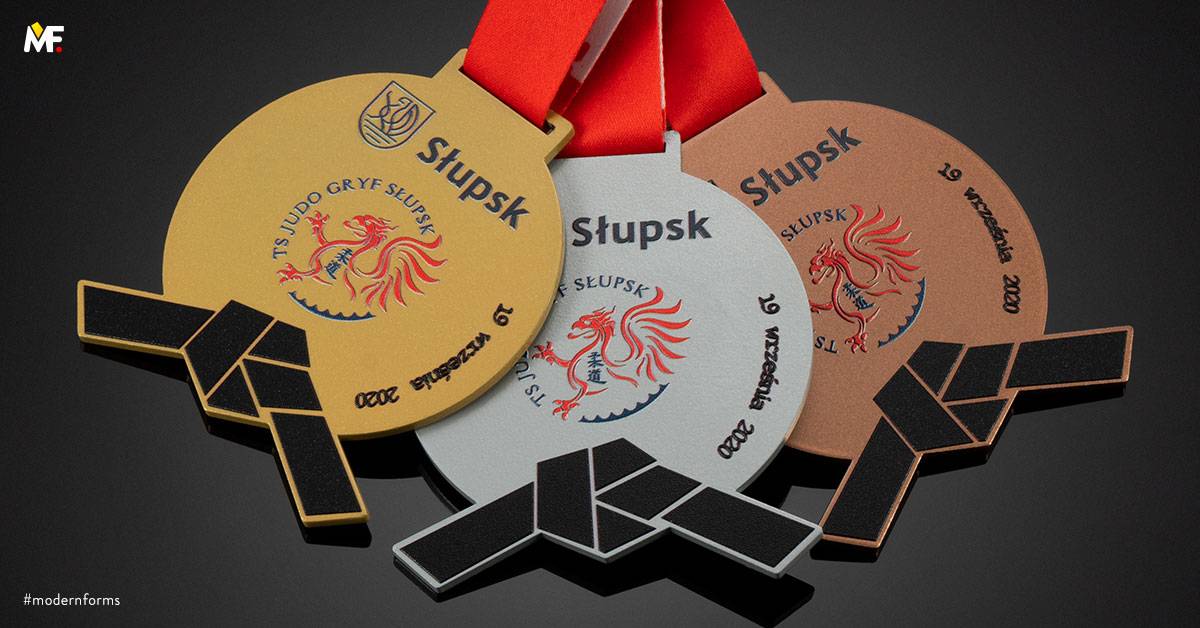 Medaillen Sport Kampfkunst Benutzerdefiniert Braun Gold Multilateral Premium Silber Stahl 
