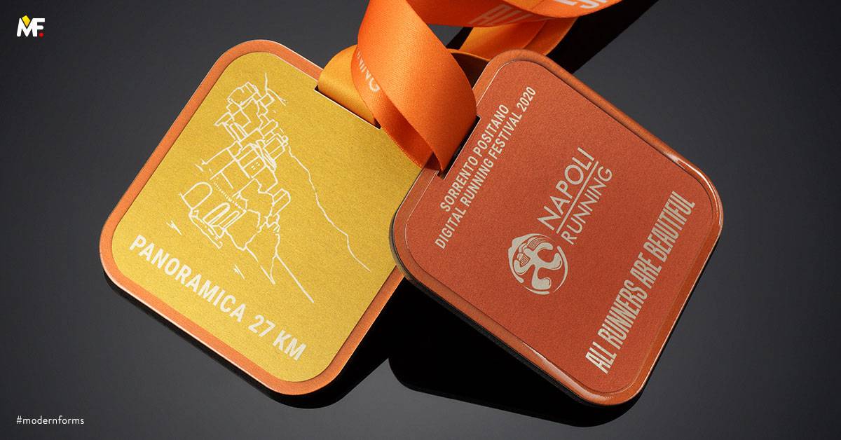 Medaillen Sport Laufsport Benutzerdefiniert Edelstahl Gold Multilateral Premium 