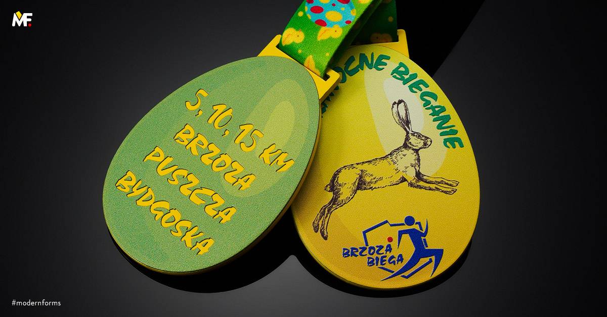 Medaillen Sport Laufsport Benutzerdefiniert Gelb Multilateral Premium Stahl 