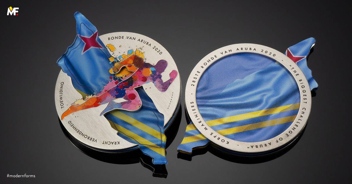 Medaillen Sport Laufsport Benutzerdefiniert Edelstahl Multilateral Plexiglas Premium Silber 
