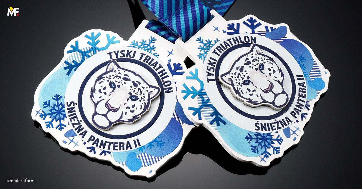 Medaillen Sport Triathlon Benutzerdefiniert Edelstahl Einseitig Premium Stahl Weiß 