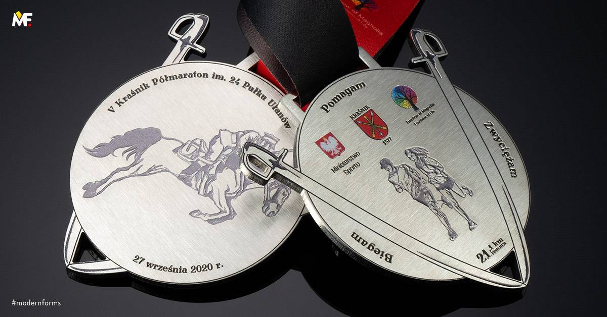 Medaillen Sport Laufsport Benutzerdefiniert Edelstahl Multilateral Premium Silber 