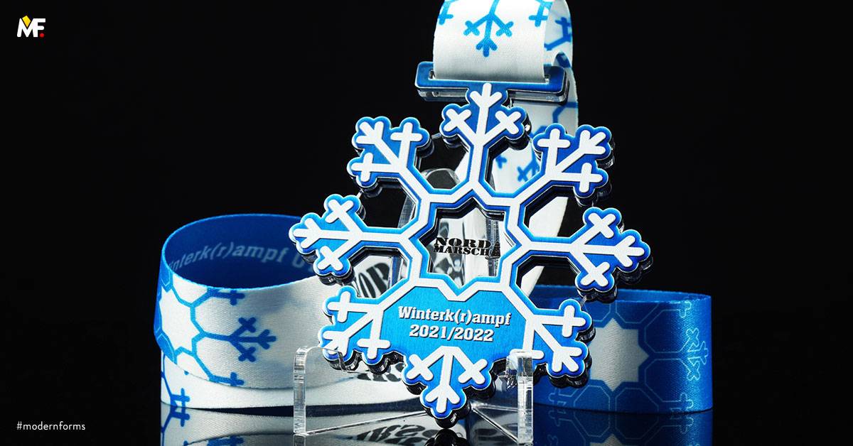 Medaillen Sport Wintersport Benutzerdefiniert Blau Edelstahl Einseitig Exclusive Plexiglas 