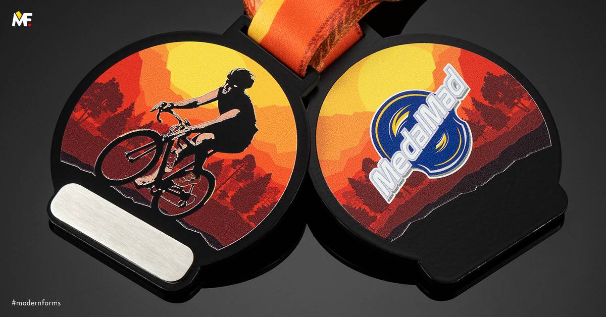 Medaillen Sport Radsport Benutzerdefiniert Edelstahl Multilateral Premium Schwarz Stahl 