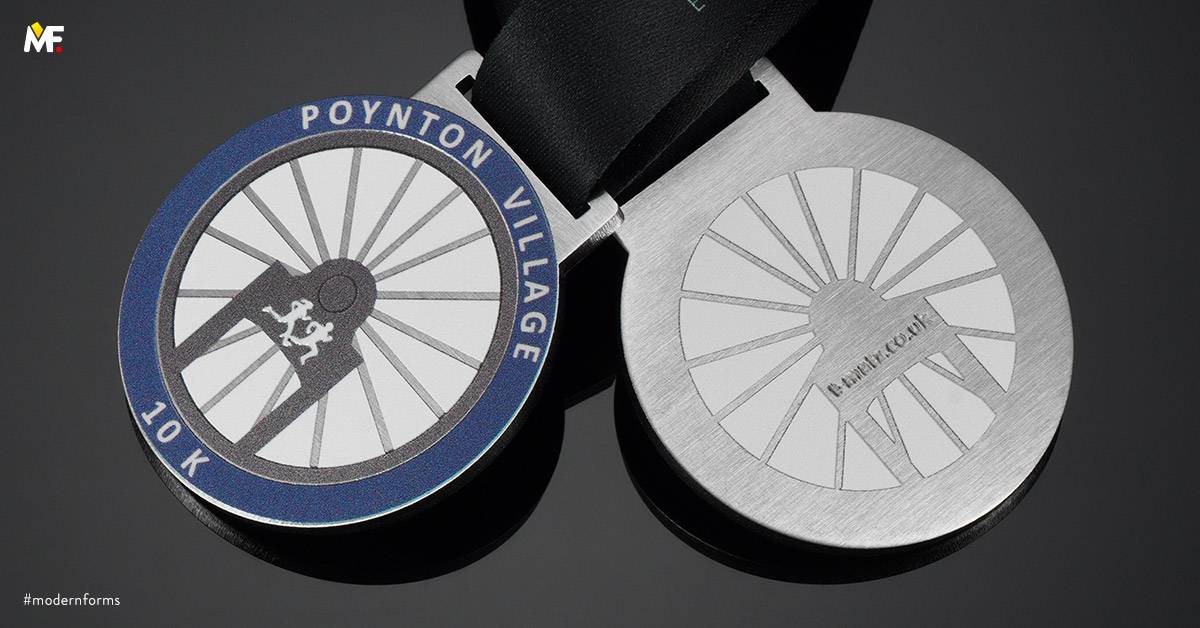 Medaillen Sport Laufsport Edelstahl Multilateral Premium Silber Standard 