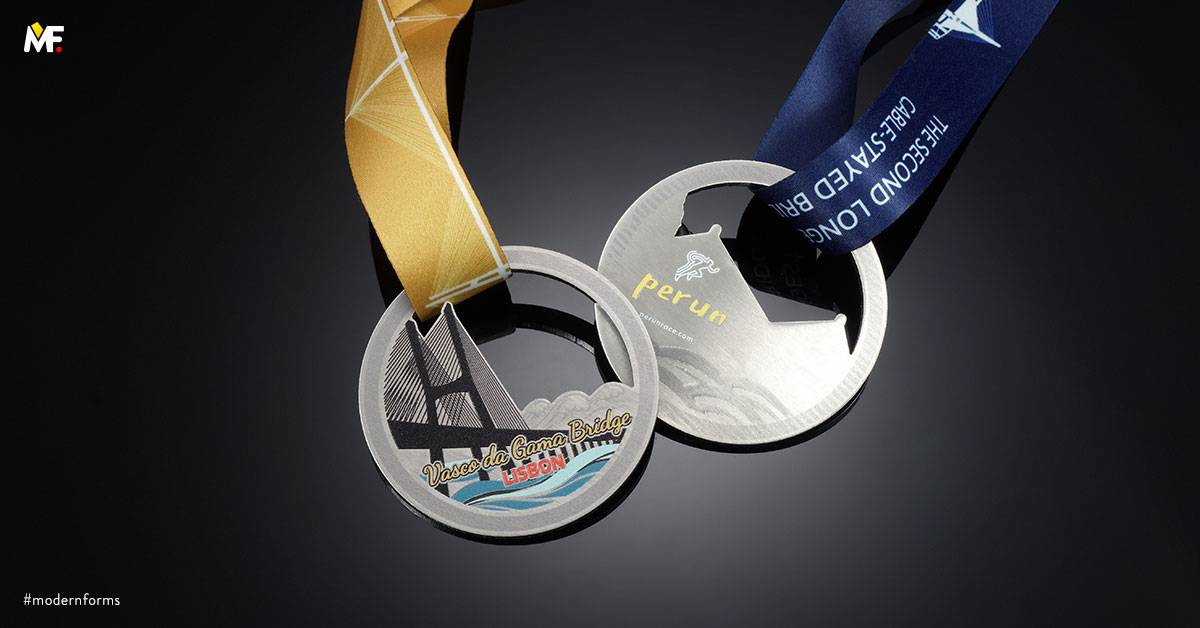 Medaillen Sport Laufsport Edelstahl Gold Premium 
